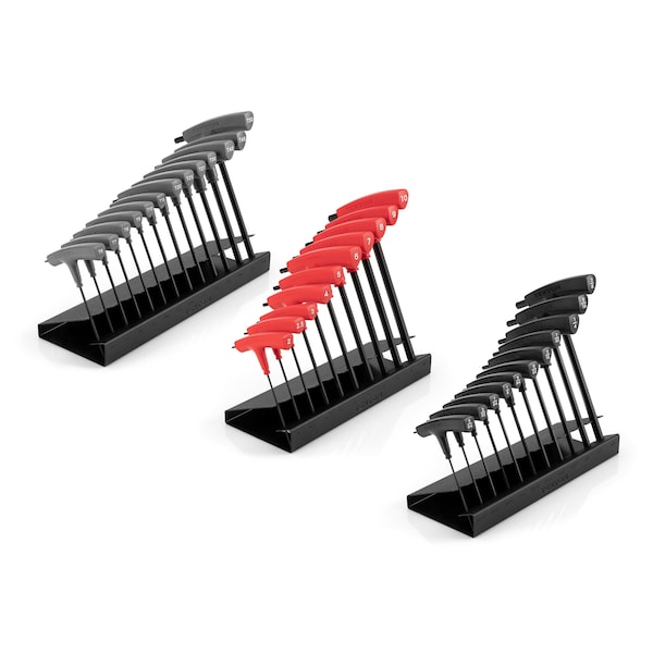 Ball End Hex and Star T-Handle Key Set with Stand, 34-Piece (5/64-3/8 in., 2-10 mm, T6-T50)
